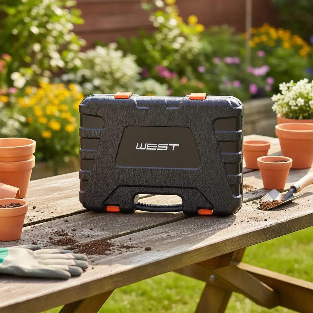 Valija cerrada del kit de jardinería
